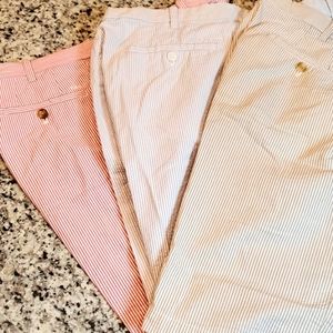 mens IZOD 40 w LOT OF 3 seersucker shorts